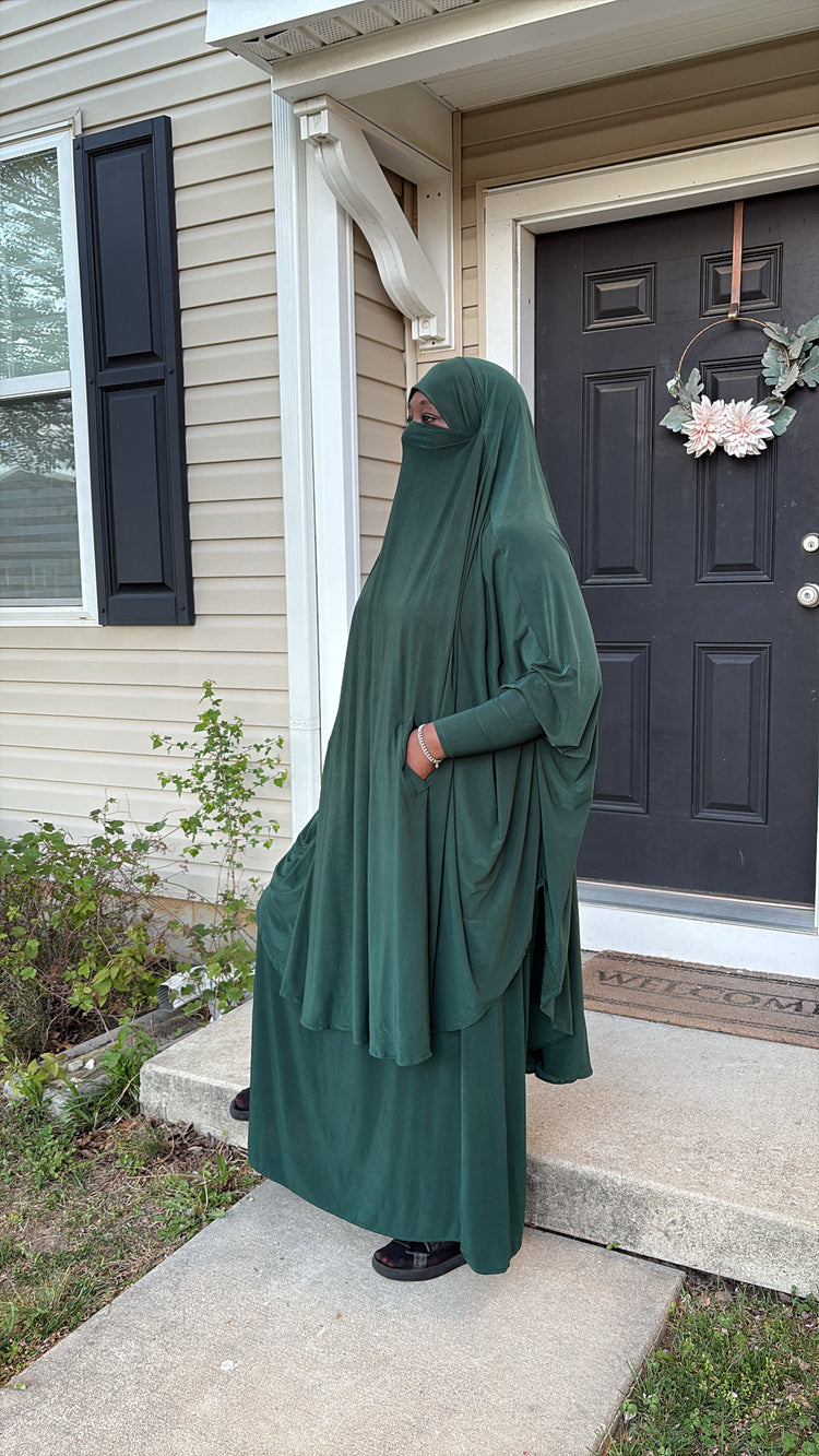 2 Piece Jersey Knit Jilbaab w/ lycra sleeve