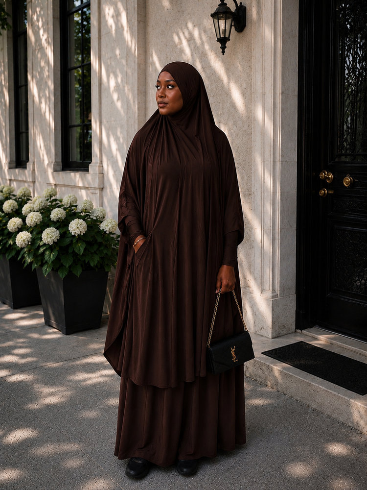 2 Piece Jersey Knit Jilbaab w/ lycra sleeve