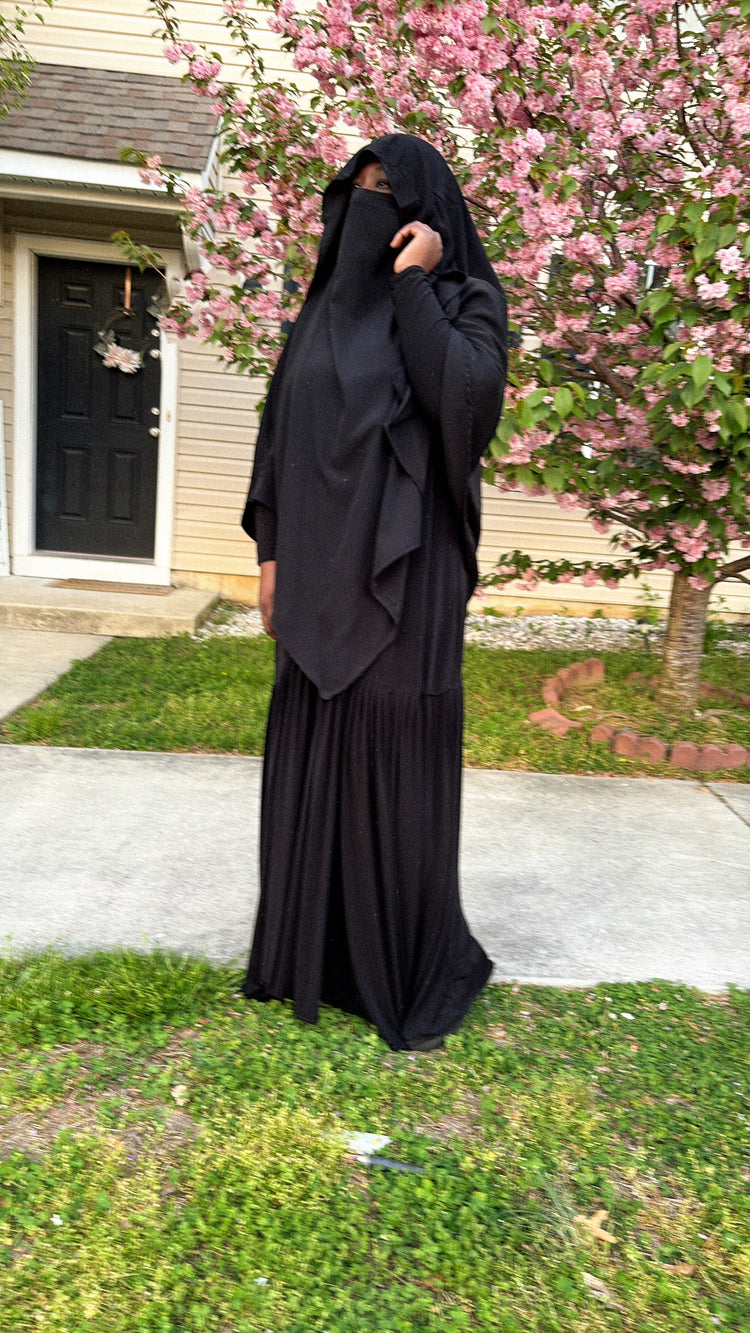 Asma 1 layer hooded khimar